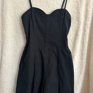 Black Sweetheart Spaghetti Strap 1pc shorts